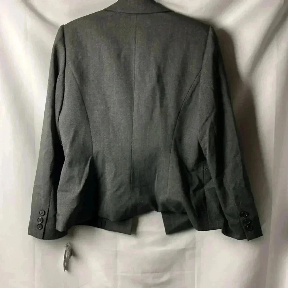NEW TAHARI ASL THEODORA SUIT JACKET WO‎ SIZE 12 BLACK IVORY SMALL PLAID LINED - Picture 14 of 14